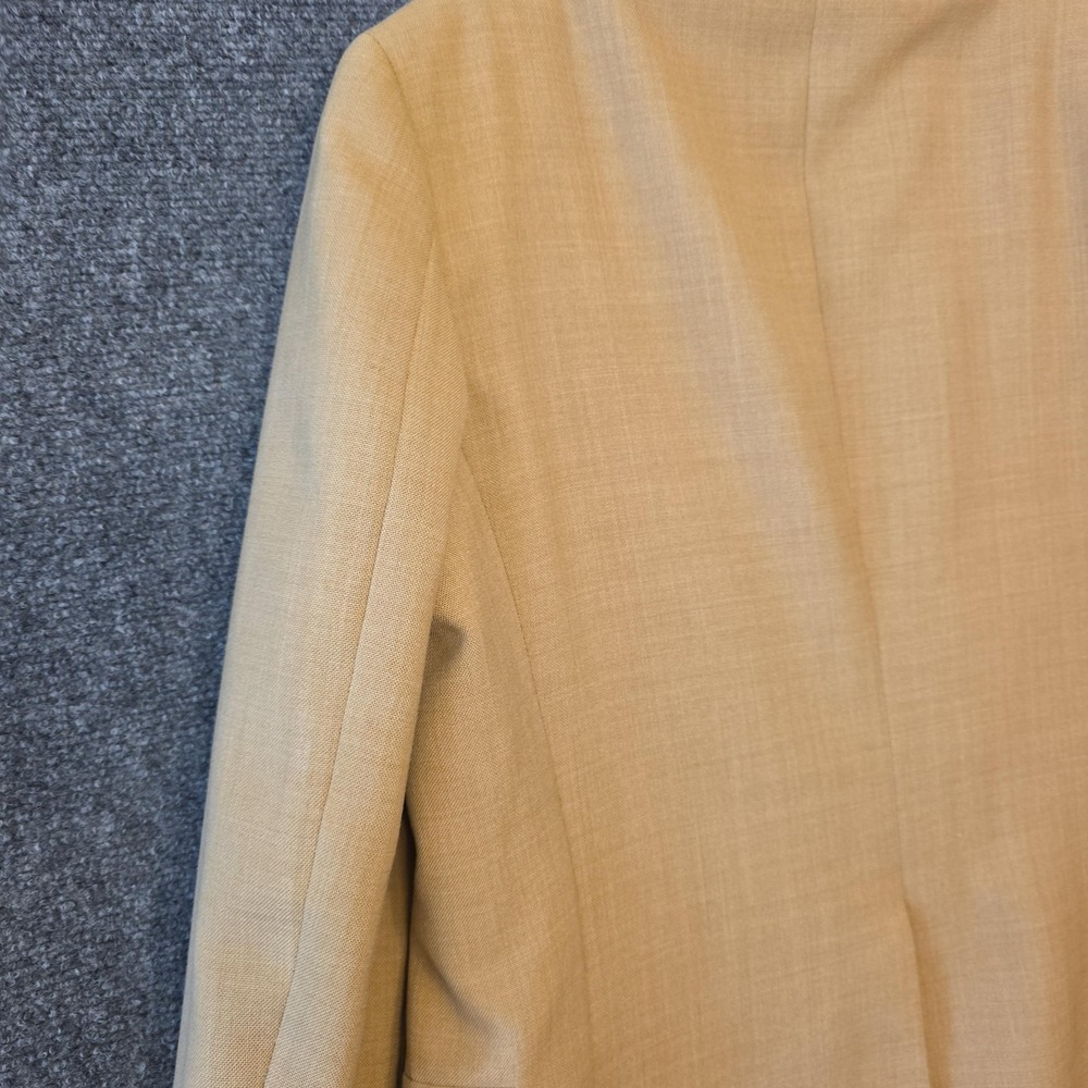 Chaps Ralph Lauren Blazer Sport Coat Mens 46 Beige‎ Gold Button USA Jacket FLAWS - Picture 16 of 16